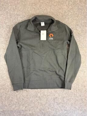 Nike Sweatshirt Mens M Club Fleece Quarter Zip Dark Gray Pullover Gym DX6718-060